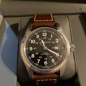 Hamilton Khaki Field Automatic Watch with brown leather strap